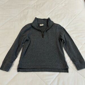 J Crew factory crewcuts boy XS 3/4 zip gray sweater.